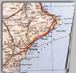 Karte der Costa Blanca